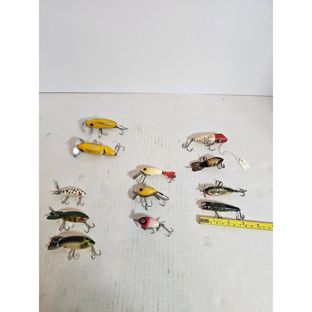 Vintage Fishing Lure Lot Fred Arbogast Jitterbug Heddon Creek Chub Lures